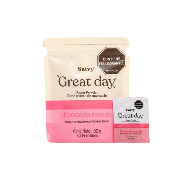 Citrato de magnesio | Great Day® limonada rosada 180g